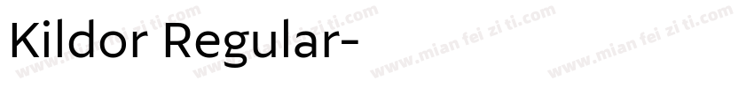 Kildor Regular字体转换
